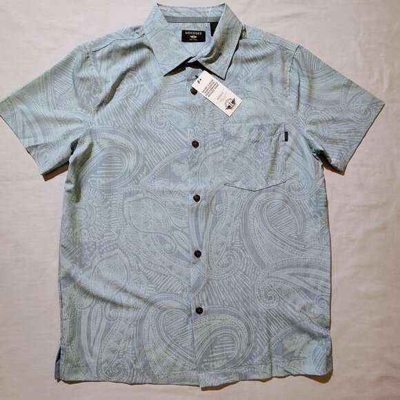 Dockers Men's Small Short Sleeve Button-down Hawaiian Design Shirt NWT - Picture 2 of 14